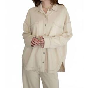 NEW THINGS BETWEEN lany button down shirt in stone